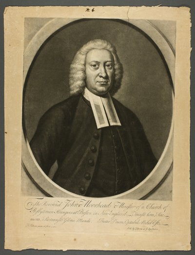 Wielebny John Moorhead autorstwa Peter Pelham