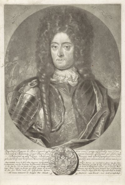 Portret generała admirała Francois Leforta 1656-1699, 1698. autorstwa Peter Schenk