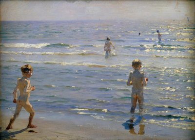 Chłopcy w kąpieli. Światło słoneczne. Skagen autorstwa Peder Severin Krøyer