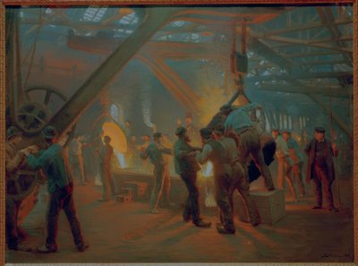 W odlewni żelaza Burmeister & Wain autorstwa Peder Severin Krøyer