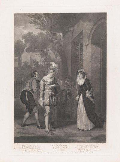 Anne Page, Slender and Shallow Shakespeare, Merry Wives of..., pierwsza publikacja 1792, wznowienie 1852. autorstwa Peter Simon