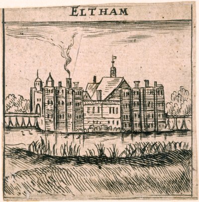 Pałac Eltham, Londyn, c1653 autorstwa Peter Stent