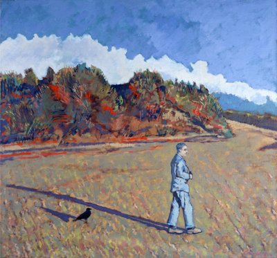 Cień na plaży, 2000 (olej na płótnie) autorstwa Peter Wilson