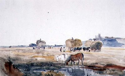 Lincoln Hayfield (akwarela na papierze) autorstwa Peter de Wint