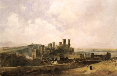 Zamek Caernarvon (akwarela na papierze) autorstwa Peter de Wint