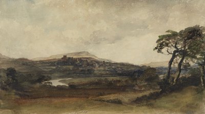 Middleham, Yorkshire (akwarela na graficie z bodycolorem na papierze) autorstwa Peter de Wint