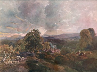 Sackbridge Hall, niedaleko Lowther, ok. 1928 r. autorstwa Peter de Wint
