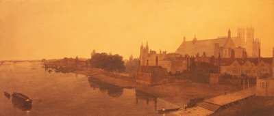 Westminster Abbey and Hall i Old Houses of Parliament autorstwa Peter de Wint