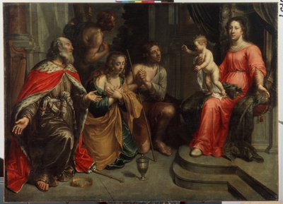 "Grzesznicy przed Dziewicą" (Grzesznicy przed Dziewicą) Obraz Peetera (Petera) van Linta (1609-1690) XVII-wieczny Skansen Pałac Gatchina, Sankt Petersburg autorstwa Peter van Lint