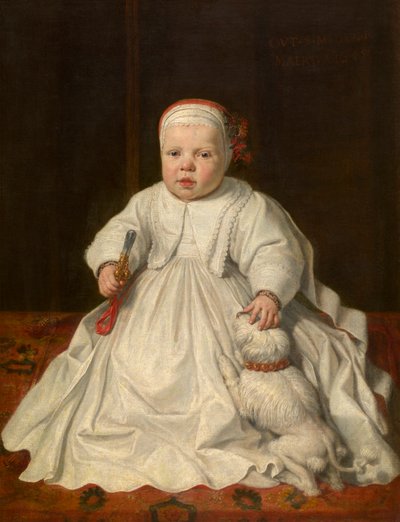 Portret dziecka (olej na płótnie, naklejony na drewno) autorstwa Peter van Lint