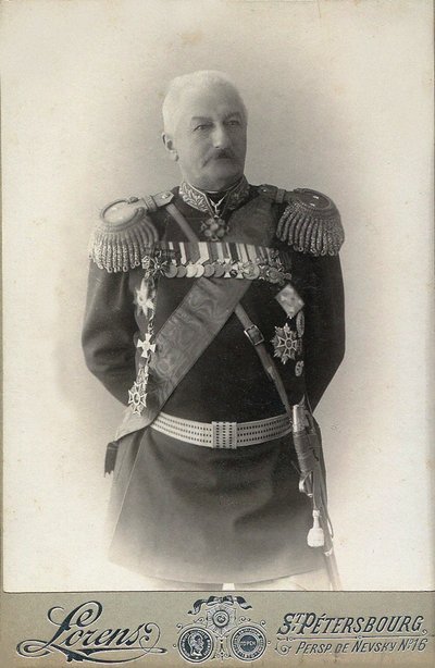 Generał Konstantin Pawłowicz Preżbiano 1840-1905, 1898. autorstwa Petersburg . Photo studio Alfred Lorens