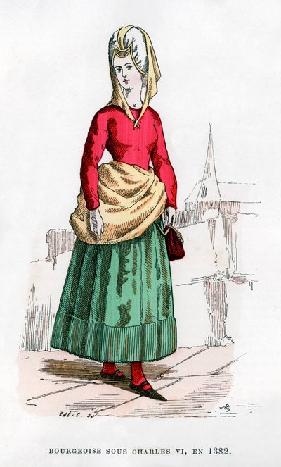 Mieszczanin w stroju z czasów Karola VI z Francji, 1382 1882-1884. autorstwa Petit