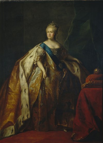 Portret cesarzowej Katarzyny II 1729-1796, 1796 autorstwa Petro Semyonovich Drozhdin