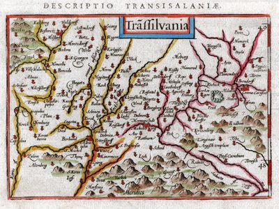 Mapa Transylwanii 1616 autorstwa Petrus Bertius