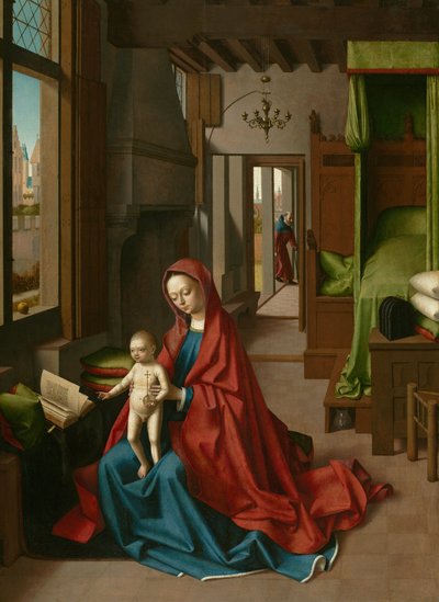 Dziewica i dziecko w domowym wnętrzu autorstwa Petrus Christus