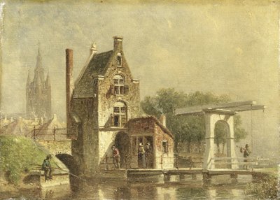 Brama krowa w Delft autorstwa Petrus Gerardus Vertin