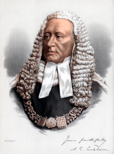 Sir Alexander James Edmund Cockburn, 12. baronet, Lord Naczelny Sędzia Anglii, c1890. autorstwa Petter and Galpin Cassell
