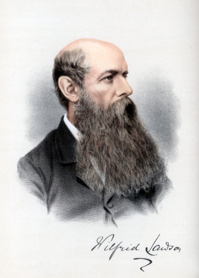 Sir Wilfrid Lawson, brytyjski polityk i działacz na rzecz wstrzemięźliwości, ok. 1890. autorstwa Petter and Galpin Cassell