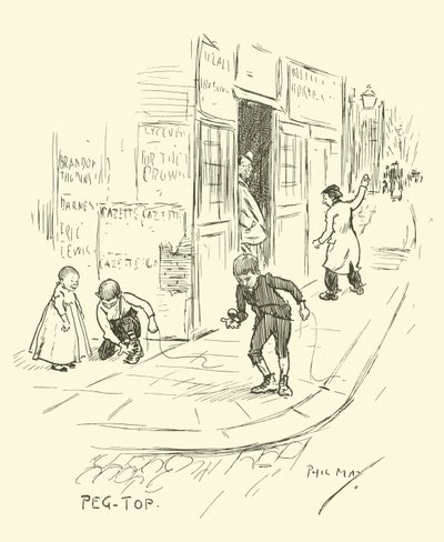 Ilustracja do Phila Maysa Gutter-Snipes autorstwa Phil May