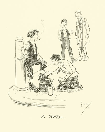Ilustracja do Phila Maysa Gutter-Snipes autorstwa Phil May