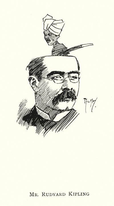 Pan Rudyard Kipling (lito) autorstwa Phil May