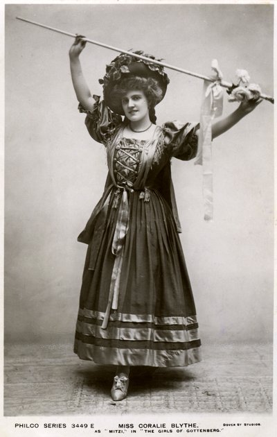 Panna Coralie Blythe jako Mitzi, c1908. autorstwa Philco Publishing Company