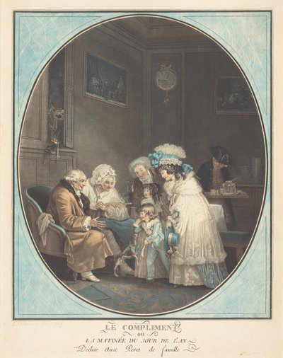 Komplement albo poranek noworoczny autorstwa Philibert-Louis Debucourt