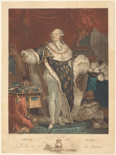 Ludwik XVI autorstwa Philibert-Louis Debucourt