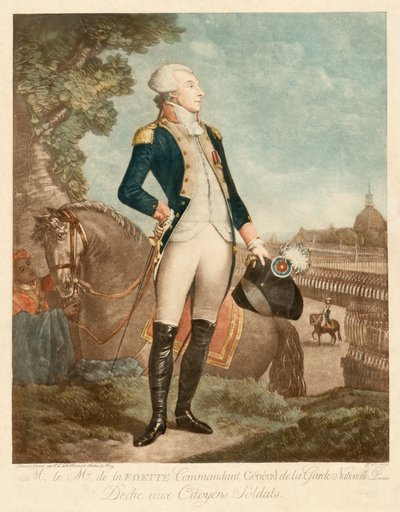 Markiz de Lafayette autorstwa Philibert-Louis Debucourt