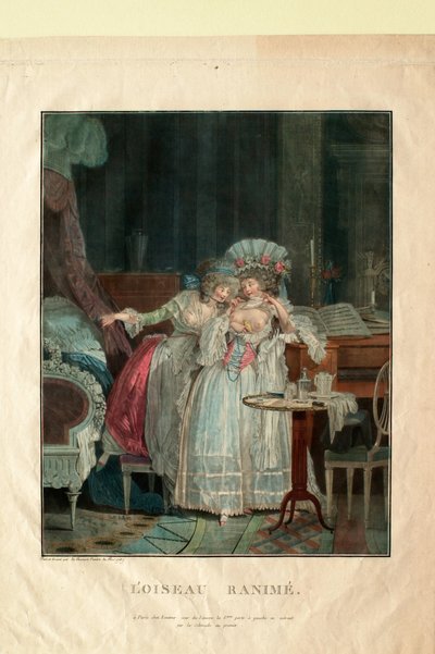Ożywiony ptak autorstwa Philibert-Louis Debucourt