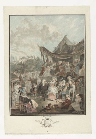 Dansende bruid Menuet Oblubienicy autorstwa Philibert Louis Debucourt