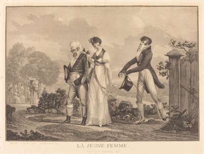 Młoda dama autorstwa Philibert Louis Debucourt