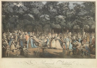 Publiczny deptak, 1792. autorstwa Philibert Louis Debucourt