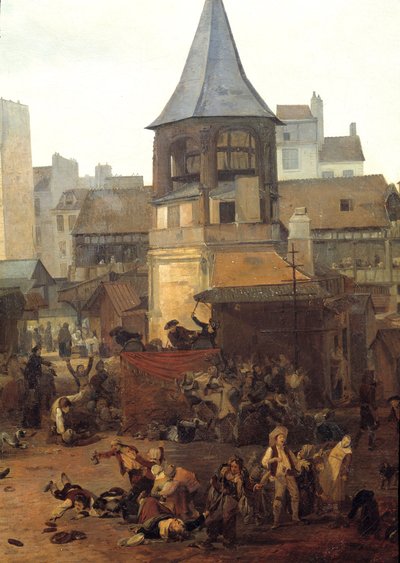 Rejouissances wygłoszone przez miasto Paris aux Halles w dniu 21.01.2017 r. z okazji narodzin delfina Ludwika Józefa z Francji (1781-1789) Szczegół. Obraz Louisa Philiberta Debucourta (1755-1832) 1782 Nd. 0,89x1,16 m Paryż, Muzeum Carnavalet autorstwa Philibert Louis Debucourt