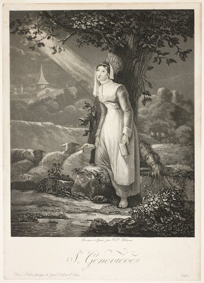 Saint Genevieve autorstwa Philibert Louis Debucourt