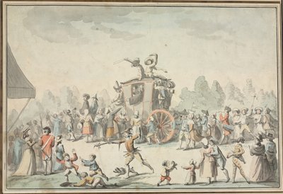 scena karnawałowa autorstwa Philibert Louis Debucourt
