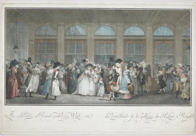 Spacer po Galerii Palais Royal autorstwa Philibert Louis Debucourt
