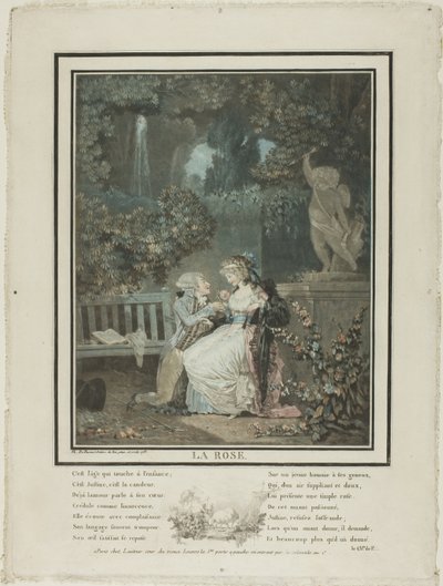 Róża autorstwa Philibert Louis Debucourt