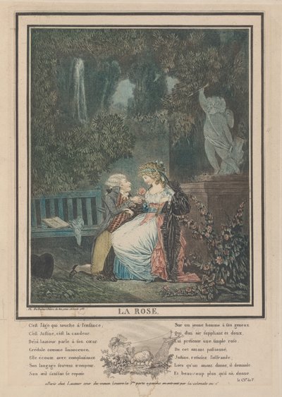 Róża, 1788. autorstwa Philibert Louis Debucourt