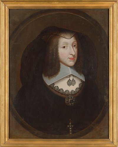 Christine Marie z Francji 1606-1663, księżna Sabaudii w stroju wdowy, ok. 1930 r. 1640. autorstwa Philibert Torret