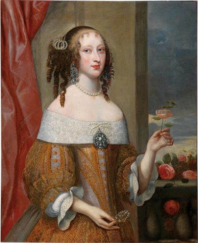Portret księżniczki Henrietty Adelajdy Sabaudzkiej 1636-1676, elektorki Bawarii. autorstwa Philibert Torret