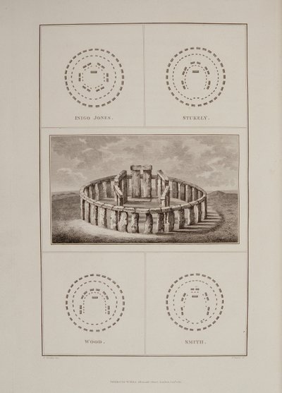 Widok Stonehenge, od sir Richarda Colta Hoaresa Historia starożytnego Wiltshire, grawerowany przez Jamesa Basire