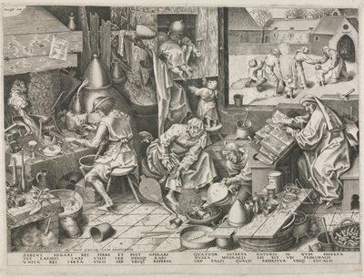Alchemik. autorstwa Philip Galle