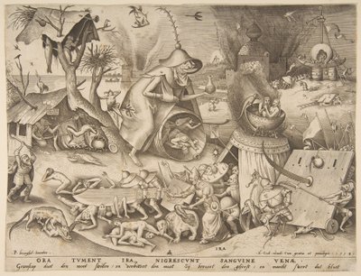 Gniew Ira z serii Siedem grzechów głównych, 1558. autorstwa Philip Galle