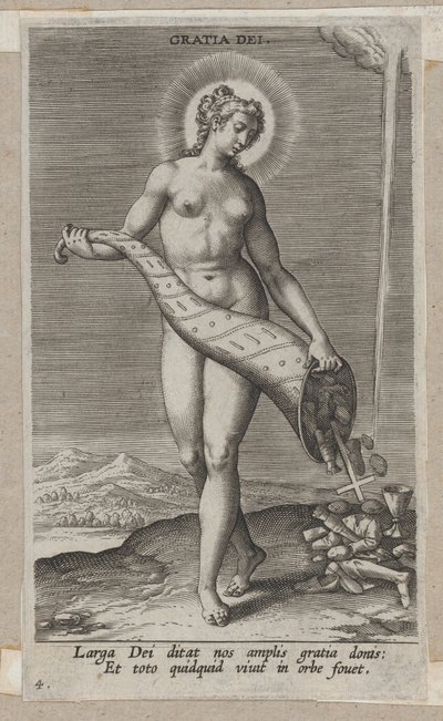 Gratia Dei, z Prosopographia, ca. 1585-90., ca. 1585-90. autorstwa Philip Galle