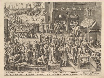 Sprawiedliwość Justicia z Cnót, ca. 1559-60. autorstwa Philip Galle