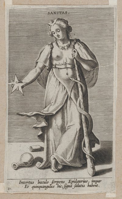 Sanitas, z Prosopographia, ca. 1585-90., ca. 1585-90. autorstwa Philip Galle