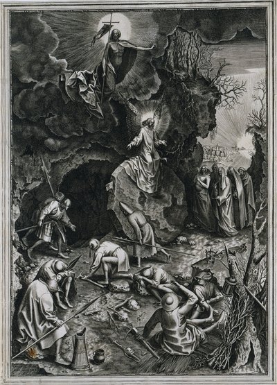 Zmartwychwstanie Chrystusa, c. 1562. autorstwa Philip Galle