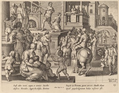 Ścięcie św. Jakuba autorstwa Philip Galle after Jan van der Straet