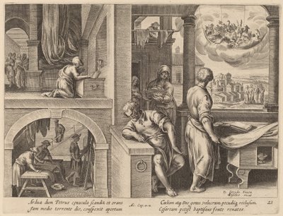 Wizja św. Piotra autorstwa Philip Galle after Jan van der Straet